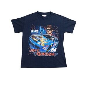 Vintage 1999 Star Wars Episode 1 Jeff Gordon‎ Darth Maul NASCAR T-Shirt Youth M